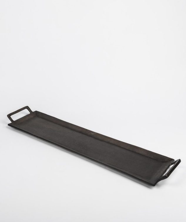 Bandeja Retangular Fina de Metal Industrial M cod 001716 69cm x17cm x2cm