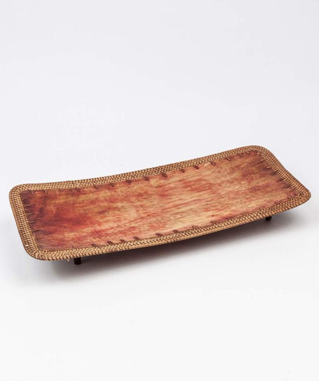 Bandeja Tailandesa Retangular Com Pé cod 004456 51cm x23cm x5cm