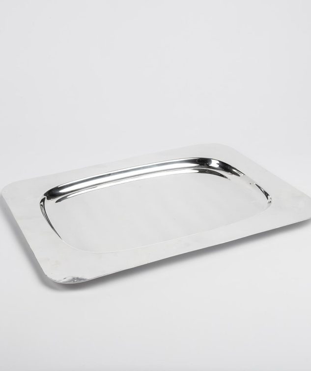 Bandeja de Prata Retângular sem Alça G cod 005458 45cm x 35cm x 1cm