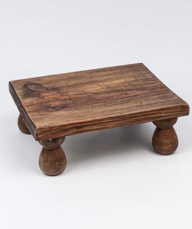 Banqueta de Mesa De Madeira G cod 007672 35cm x28cm x12cm