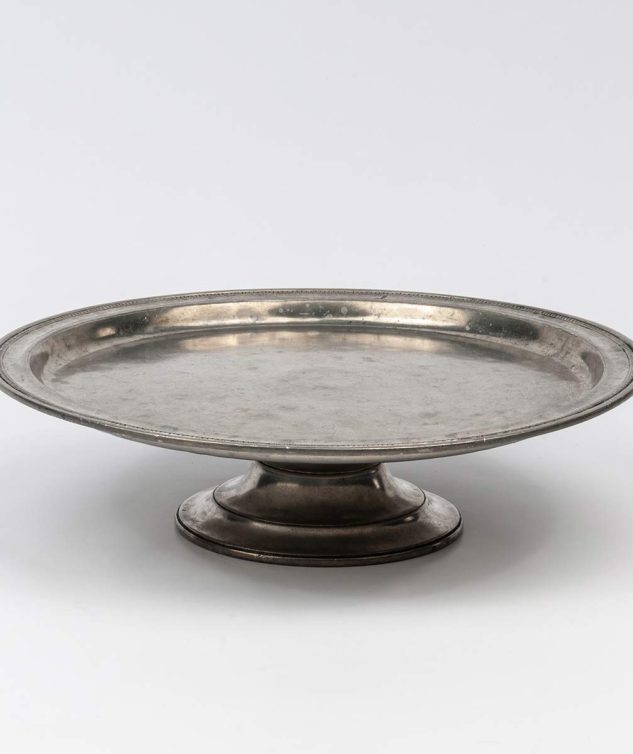 Boleira de Estanho com Pé cod 004278 35cm x10cm