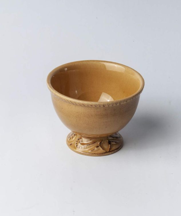 Bowl com Pé Ravelo Mostarda cod 007908 11,5cm x8cm