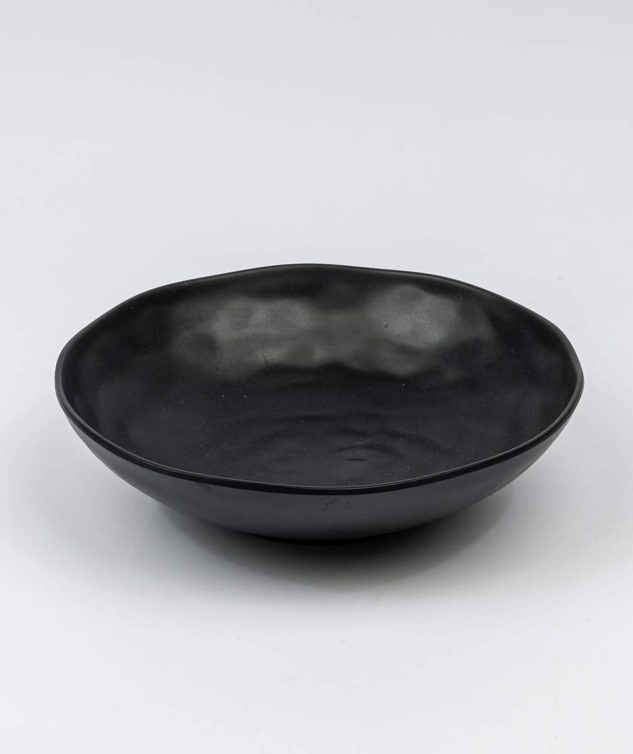 Bowl de Melamina Martelada Preto G cod 004349 31cm x8,5cm