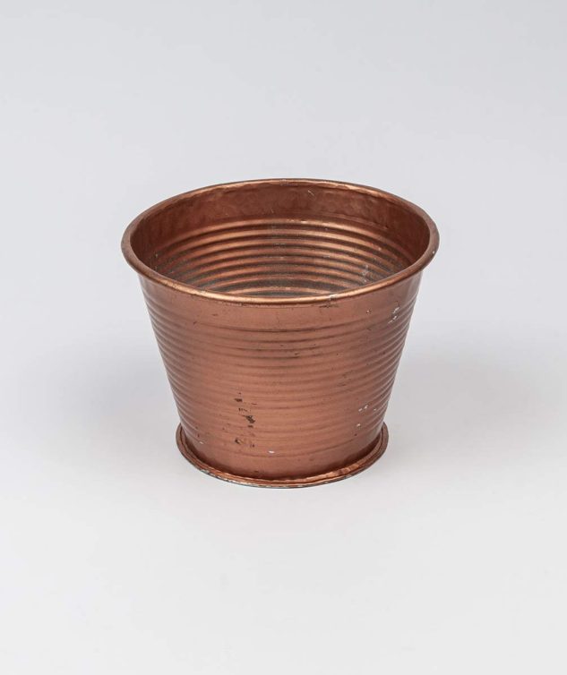 Cachepô Canelado Cobre P cod 007270 22cm x16cm