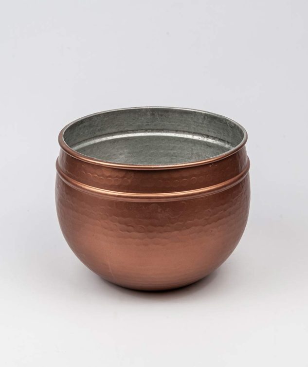 Cachepô Martelado Cobre M cod 007268