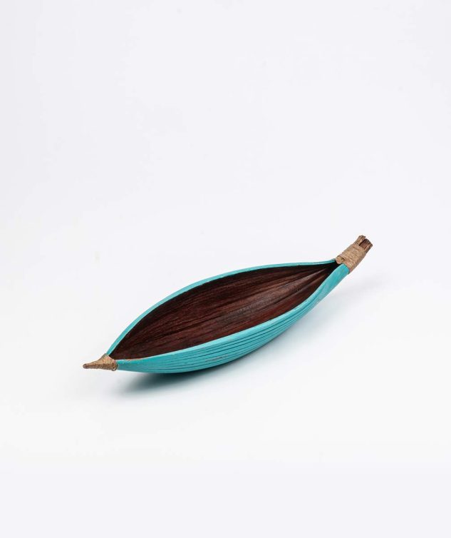 Canoa de Casca de Palmeira Turquesa cod 158755