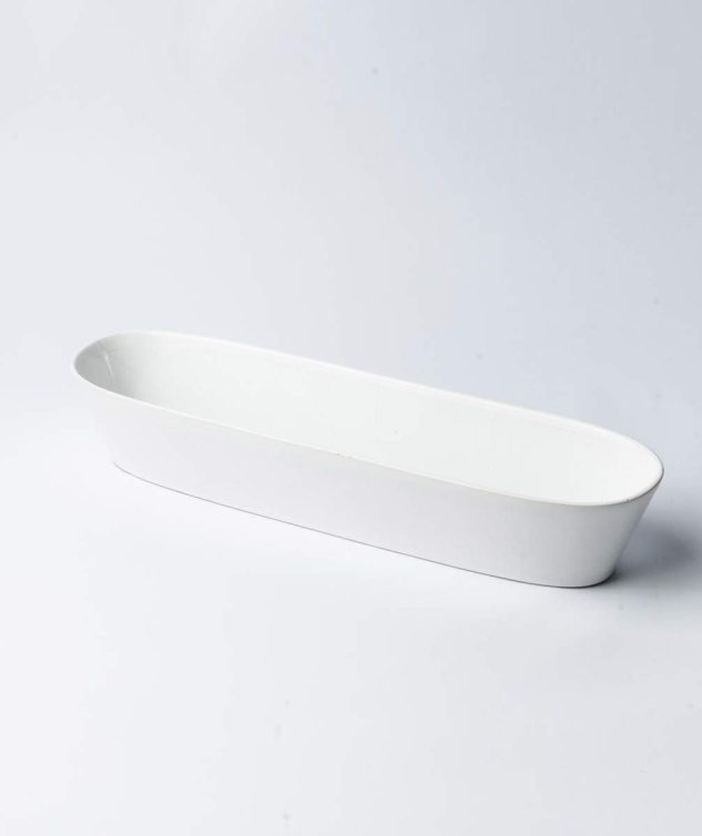 Canoa de Porcelana Branca cod 005707 41cm x11cm x7cm