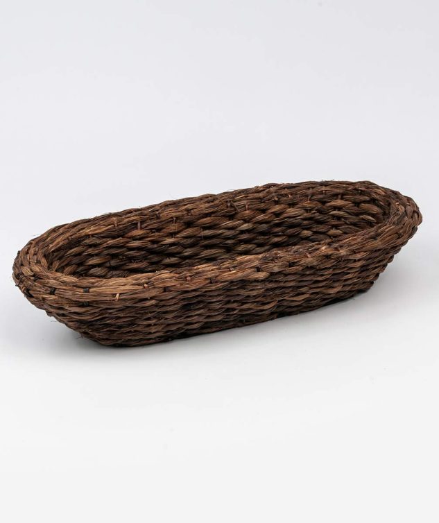 Cesto Canoa Folha de Bananeira cod 004314 49cm x 21cm x 9cm
