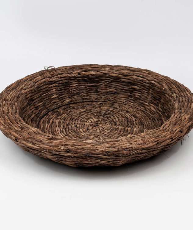 Cesto Raso Redondo Folha de Bananeira cod 004320 54cm x8cm
