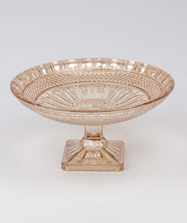 Fruteira Pé Quadrado Elise Âmbar - cod 006596 - 33cm x17cm