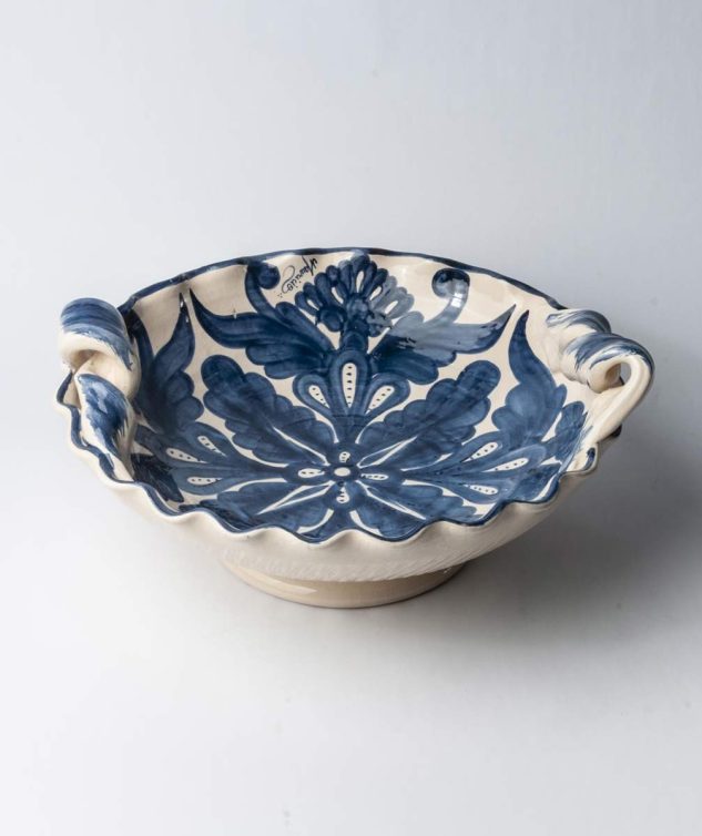 Fruteira Redonda Oleiro Com Alça cod 005706 40cm x14cm