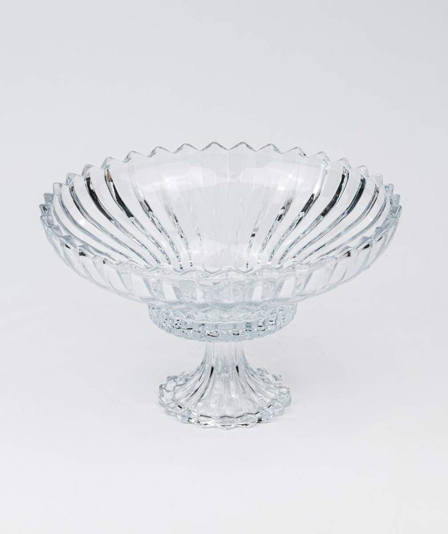 Fruteira de Cristal Jenova Com Pé - cod 007761 - 31cm x19cm