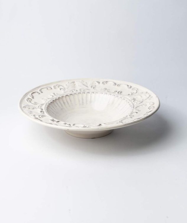 Fruteira de porcelana sem Pé Provence cod 007721 37,5cm x 9cm