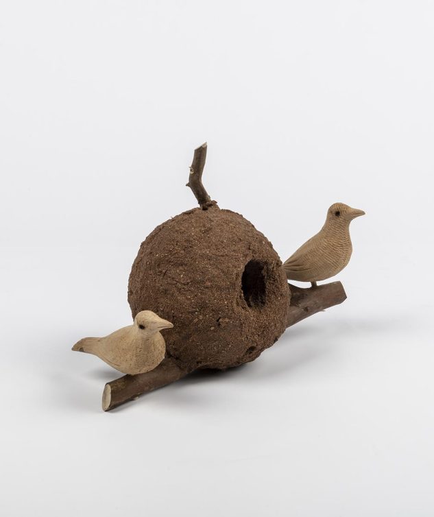 Galho Natural com Casinha de João de Barro