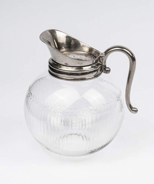 Jarra de Cristal com Borda de Prata - cod 005547 - 1,8 L