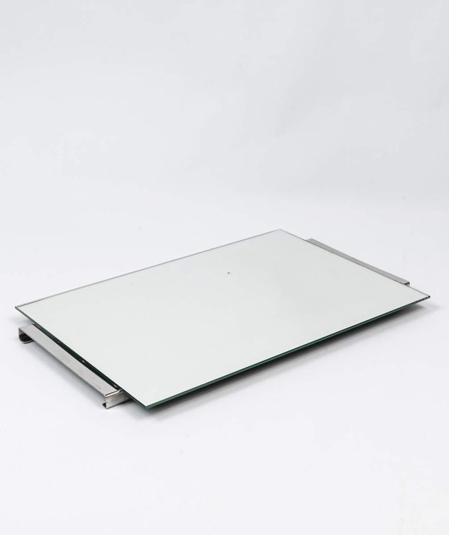 Lamina Retângular de Espelho com Alça Inox M - cod 005057 - 45cm x30cm x2cm