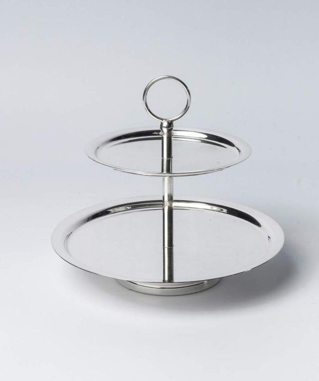 Mini Tripé 02 Andares Topo de Argola cod 005109 prato base 20cm x altura 19cm