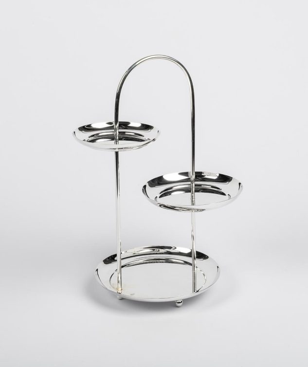 Porta Petit Four Cascata com 3 Pratos cod 006307 28cm x 19cm x 38cm