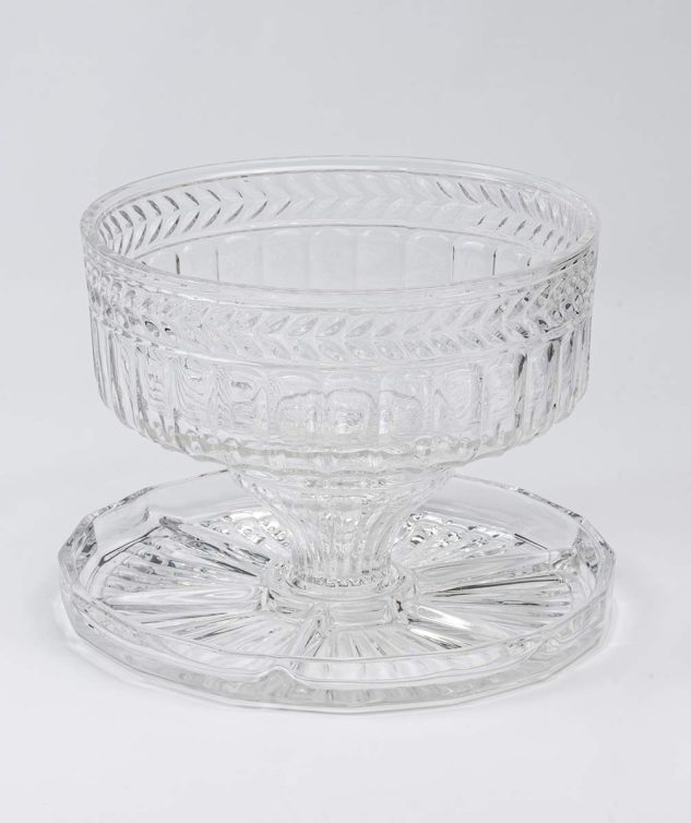 Prato Multifuncional tipo Queijeira de Cristal - cod 005409