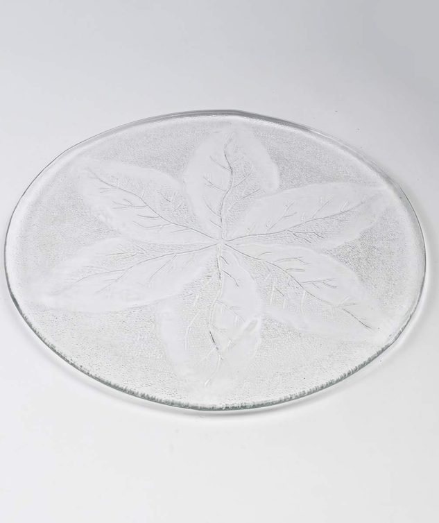 Prato de Bolo Com Fundo De Folha - cod 004614 - 40cm