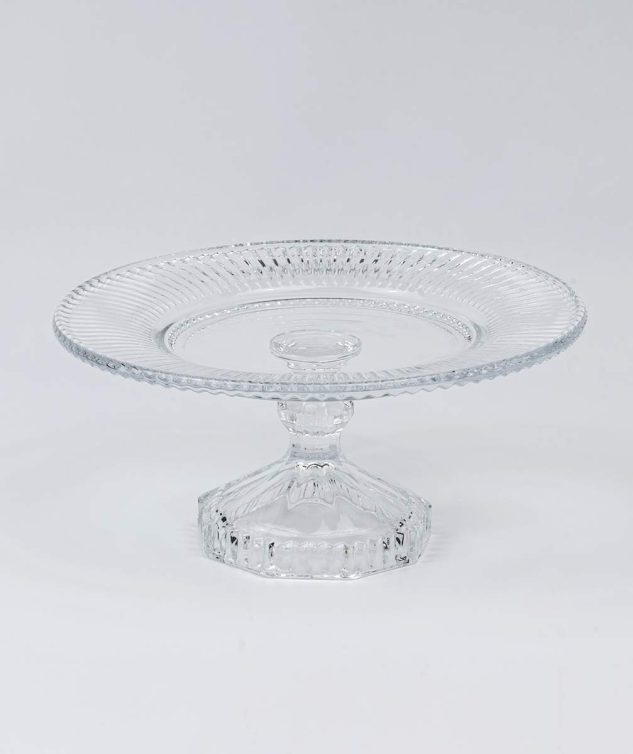Prato de Bolo Com Pé Cristal Renaissence G - cod 009246 - 31,5cm x13cm