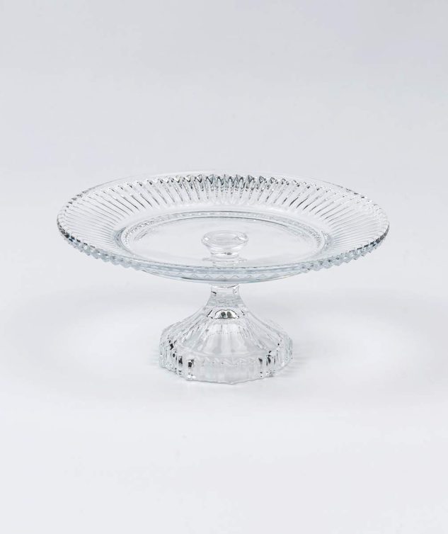 Prato de Bolo Com Pé Cristal Renaissence M - cod 158954 - 22,5cm x11cm