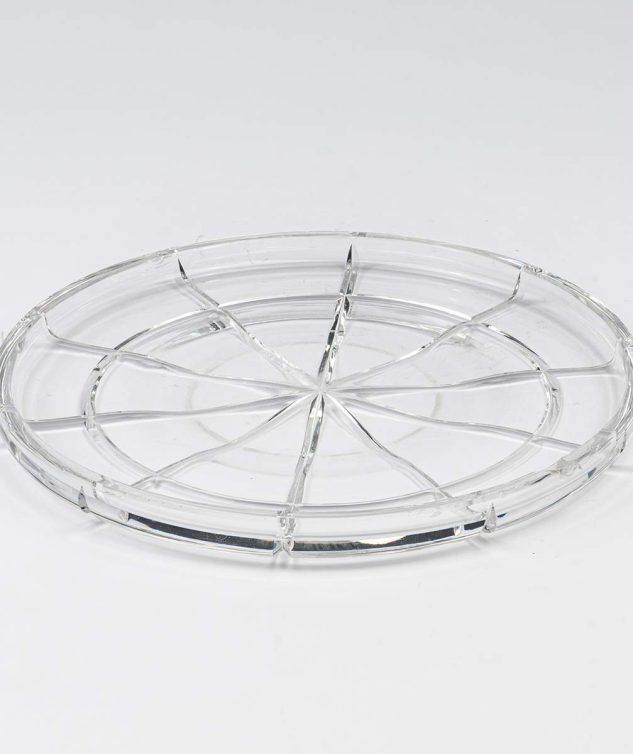 Prato de Cristal Frisado - cod 004619 - 29cm x3cm