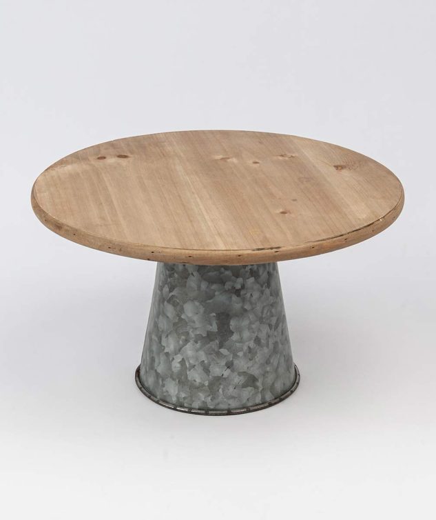 Prato de Madeira Com Pé De Flandre - cod 007740 - 38cm x23cm