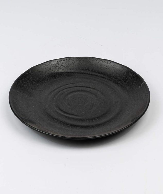 Prato de Melamina Preto G - cod 004622 - 28cm