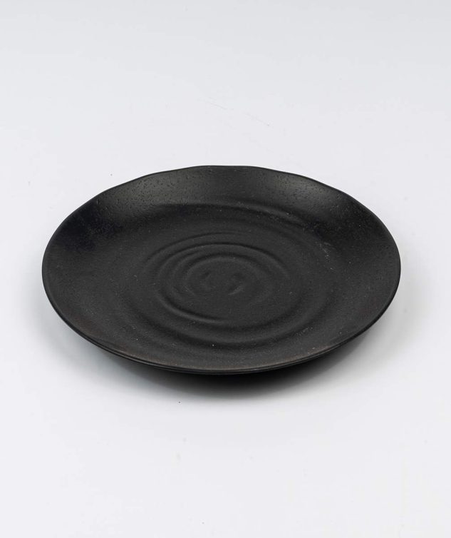 Prato de Melamina Preto M - cod 004623 - 26cm