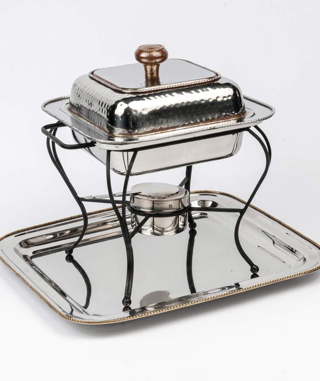 Rechaud Inox Quadrado Pequeno cod 004124 2L