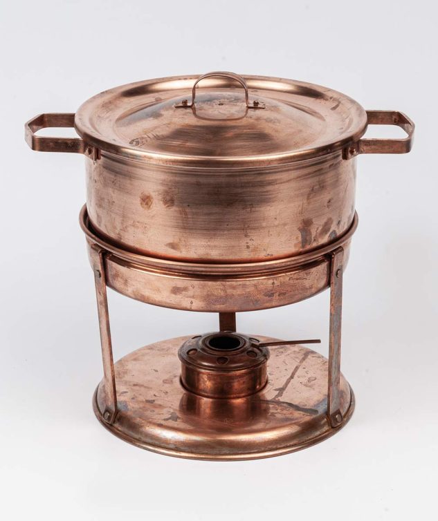 Rechaud de Cobre c Banho Maria cod 159624 4L