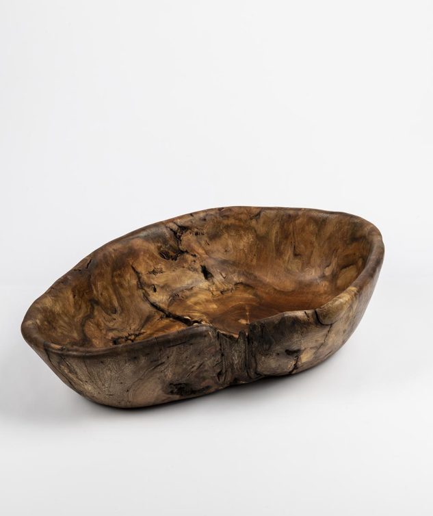 Saladeira Coração Pequí Escultura de Madeira cod 002841 63cm x 40cm x 16cm