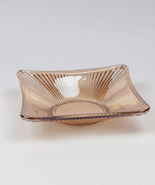 Saladeira Quadrada Elise Âmbar - cod 006626 - 28cm x28cm x6cm