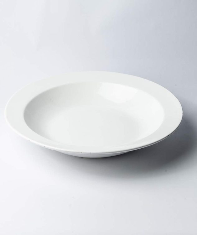 Saladeira de Porcelana Branca Borda Larga G cod 004363 47cm x9cm