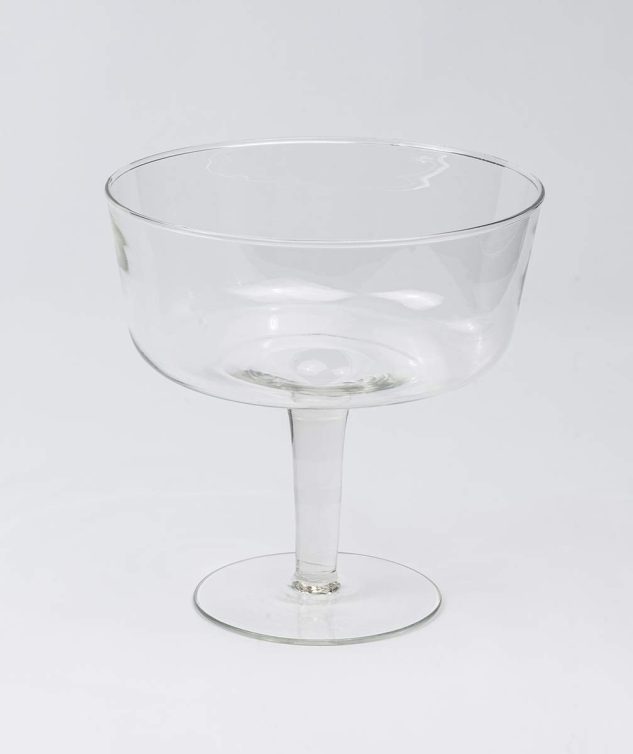 Saladeira de Vidro Funda com Pé Alto - cod 007604 - 24cm x25cm