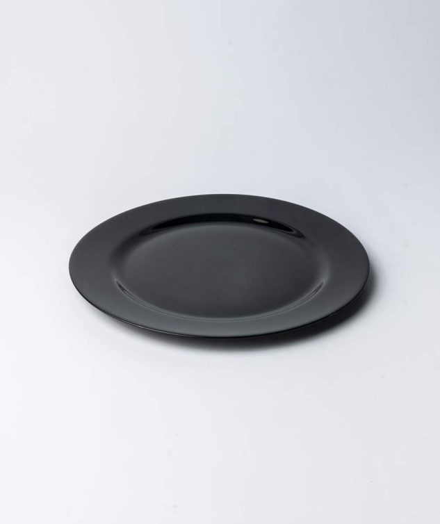 Sousplat Redondo de Vidro Preto cod 004398 32cm
