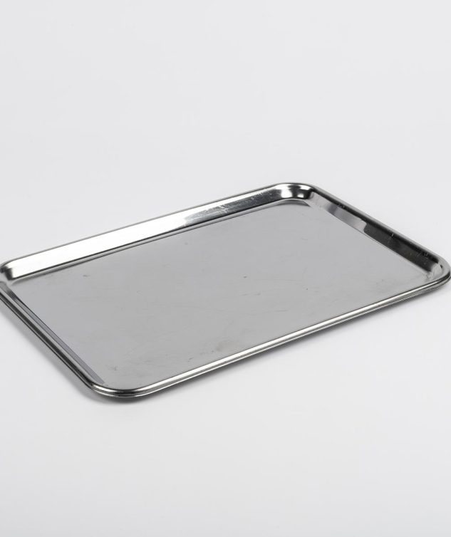 Sousplat Retângular Inox M cod 005443 40cm x 28cm x 1cm