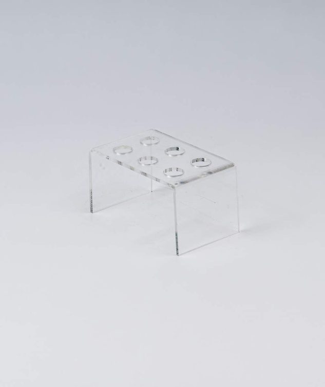 Suporte de Acrílico 6 Furos - cod 159891 - 13,5cm x8cm x7,5cm