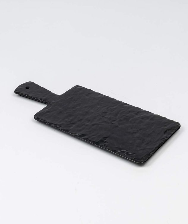 Tábua Retangular Com Cabo Stone Melamina Preta - cod 007596 -41,6cm x17,6cm x1,6cm