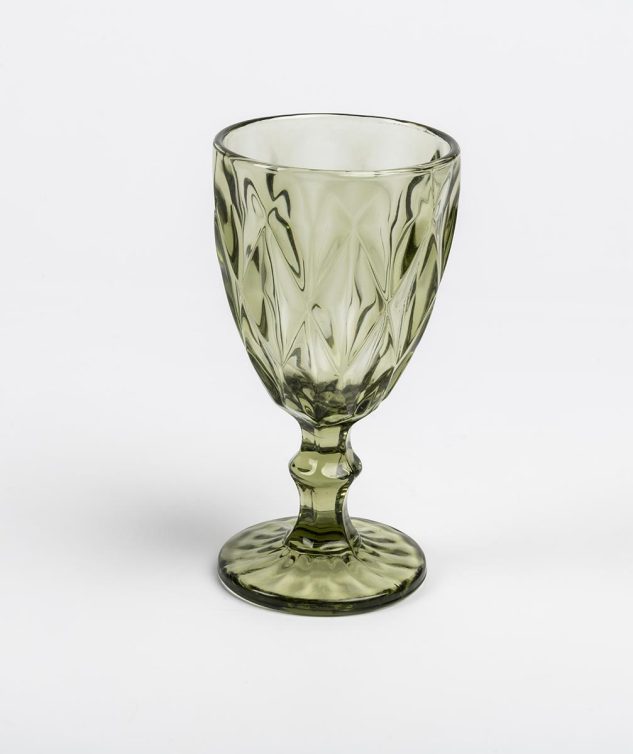 Taça Verde Losango - cod 005011 - 21cm x21cm