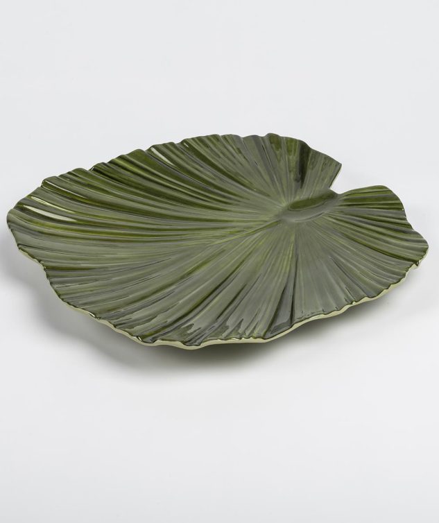 Travessa Folha de Palmeira Melamina Verde cod 007573 35,2 x 34,3 x 4,2 cm