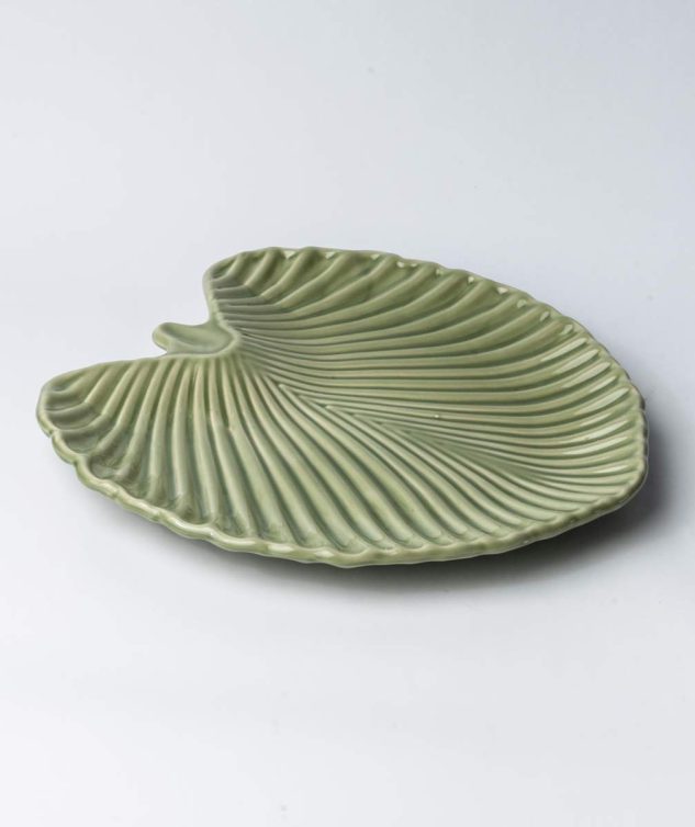 Travessa Leaves Verde P cod 007915 19cm x2cm