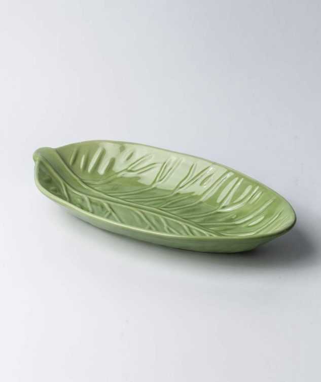 Travessa Oval Funda De Folha cod 004202 40cm x22cm x6cm