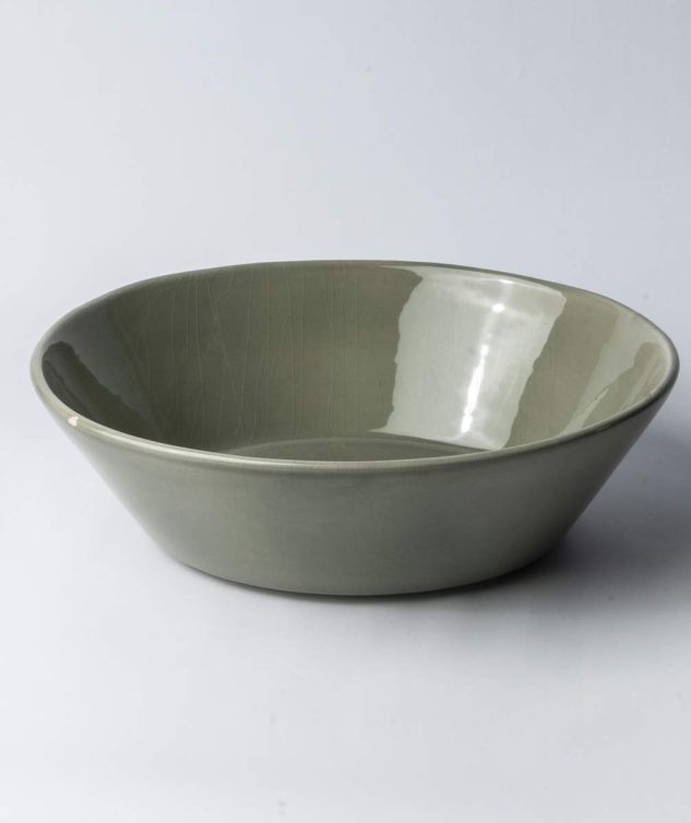 Travessa Oval Funda Verde Oliva cod 004205 37cm x 32cm x14cm