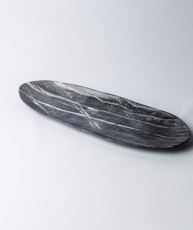Travessa Oval de Cerâmica Nero M cod 158767 58cm x 20cm x 3cm