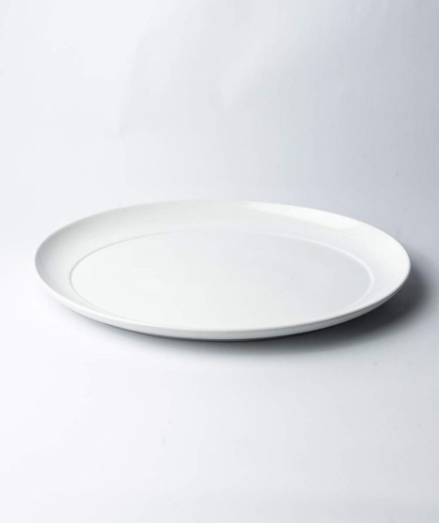 Travessa Oval de Porcelana Branca Lisa cod 005725 55,5cm x42cm x4,5cm