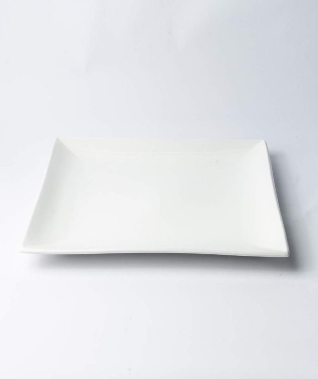 Travessa Quadrada de Porcelana Branca Rasa GG cod 005721 39,5cm x39,5cm x3cm