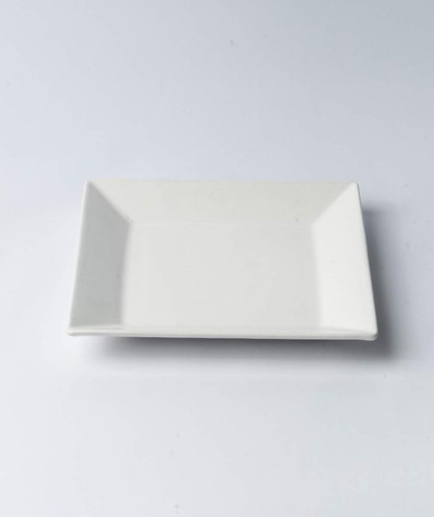 Travessa Quadrada de Porcelana Branca Trapézio P cod 005722 26cm x26cm x3