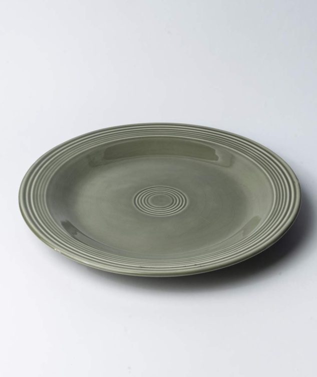 Travessa Redonda Rasa de Porcelana Verde Oliva cod 005642 40cm x 3,5cm Altura